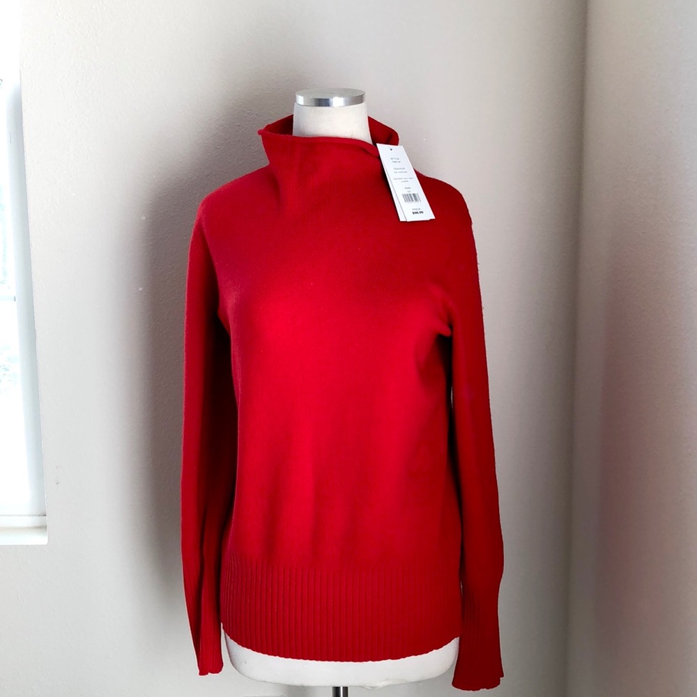 French Connection Red Roll Neck Sweater